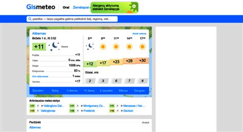gismeteo utena rytoj